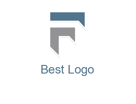 shapes forming negative spacing letter F