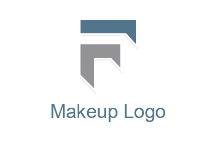 shapes forming negative spacing letter F