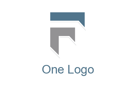 shapes forming negative spacing letter F