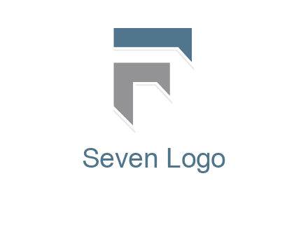 shapes forming negative spacing letter F