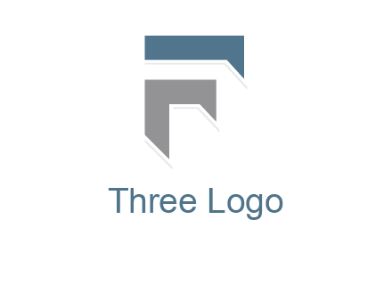 shapes forming negative spacing letter F