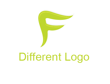 abstract swoosh letter F