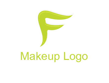 abstract swoosh letter F