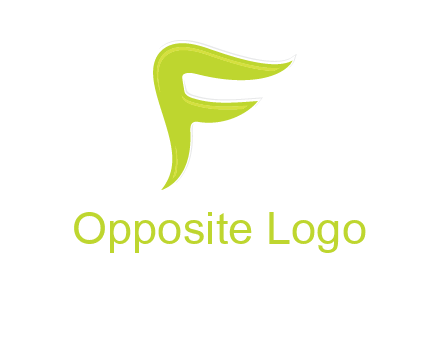 abstract swoosh letter F