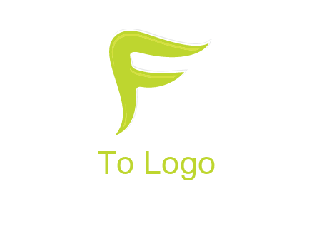 abstract swoosh letter F