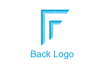 two tone boundaries forming abstract letter F