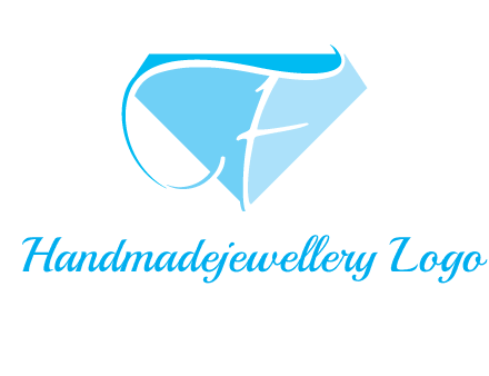 letter f placed in front of a diamond shape logo