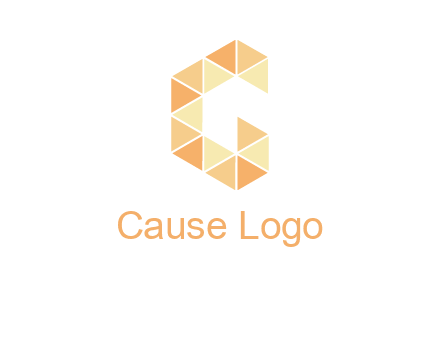 Polygonal letter c logo