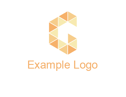 Polygonal letter c logo