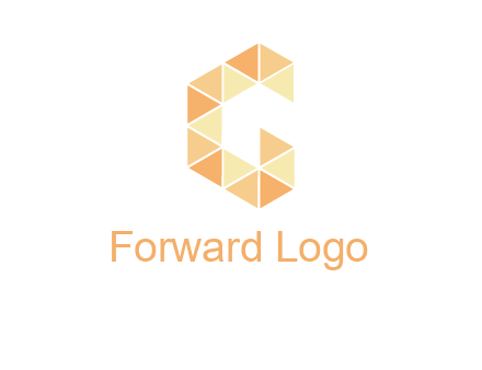 Polygonal letter c logo