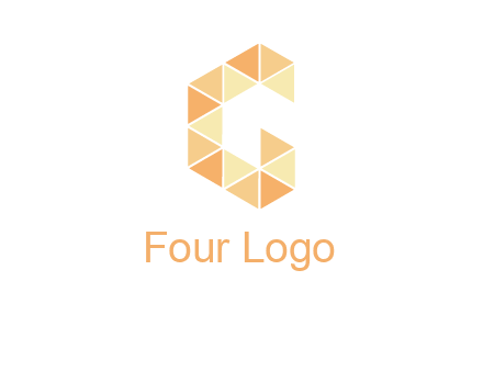 Polygonal letter c logo