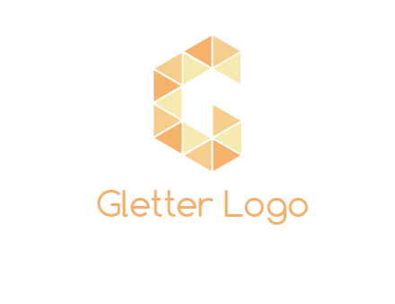 Polygonal letter c logo