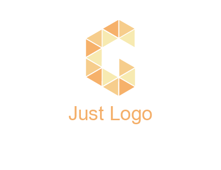Polygonal letter c logo