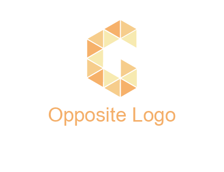 Polygonal letter c logo