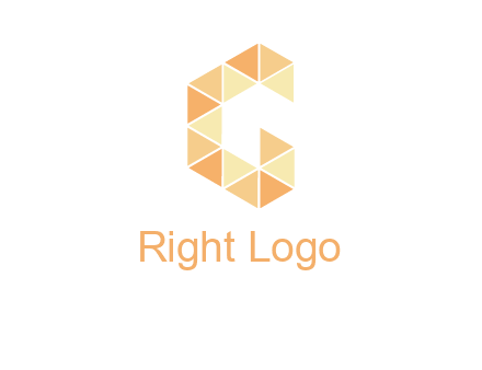Polygonal letter c logo