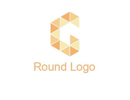 Polygonal letter c logo