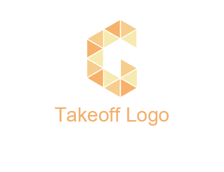 Polygonal letter c logo