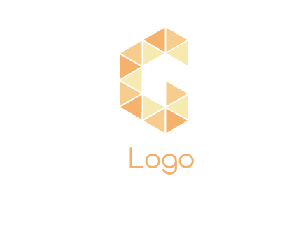 Polygonal letter c logo