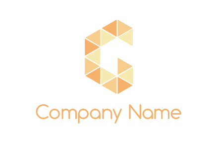 Polygonal letter c logo