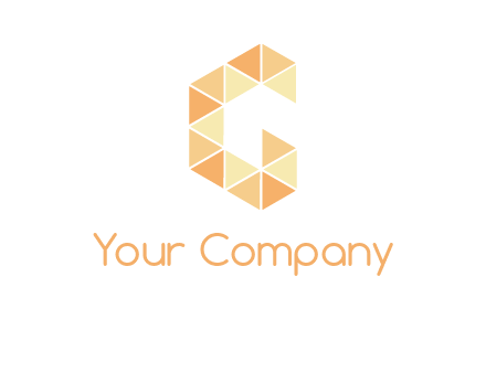 Polygonal letter c logo