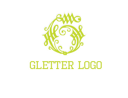 calligraphy with letter g