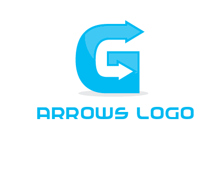 Two arrows mixed with letter g logo