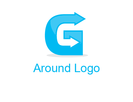 Two arrows mixed with letter g logo