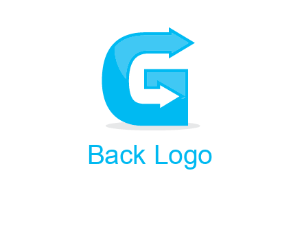 Two arrows mixed with letter g logo