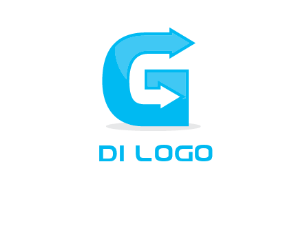 Two arrows mixed with letter g logo