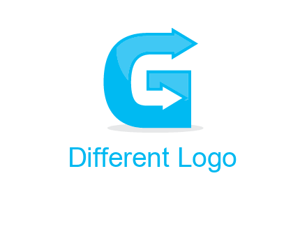 Two arrows mixed with letter g logo