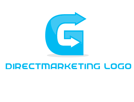 Two arrows mixed with letter g logo