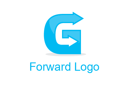 Two arrows mixed with letter g logo