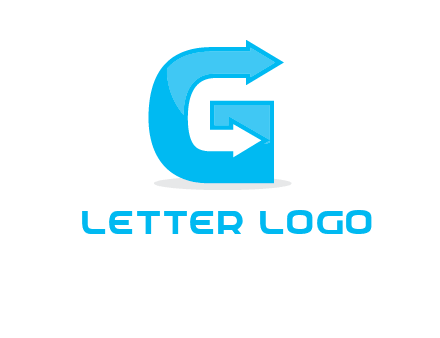 Two arrows mixed with letter g logo