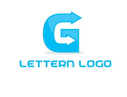 Two arrows mixed with letter g logo