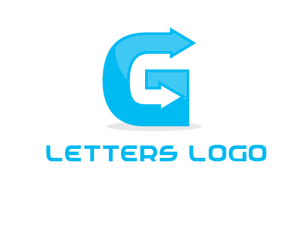 Two arrows mixed with letter g logo