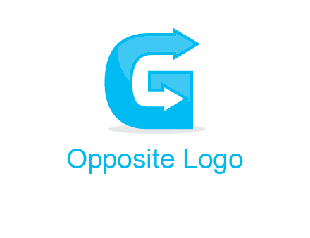 Two arrows mixed with letter g logo