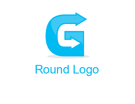 Two arrows mixed with letter g logo