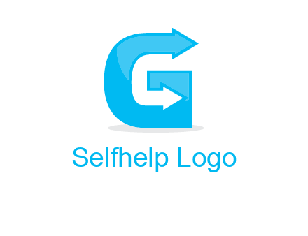 Two arrows mixed with letter g logo