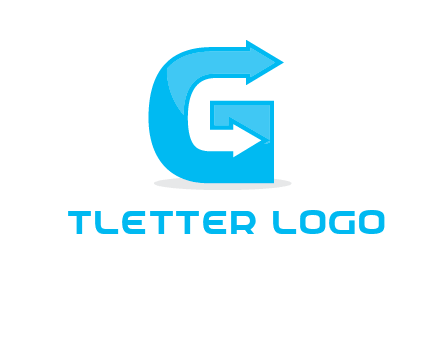 Two arrows mixed with letter g logo