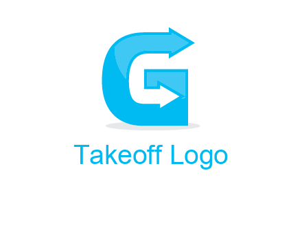 Two arrows mixed with letter g logo