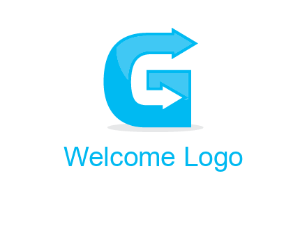 Two arrows mixed with letter g logo