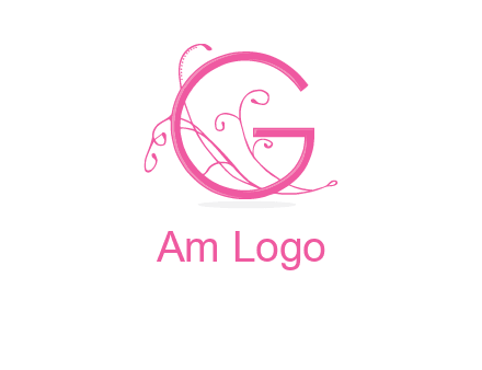 ornaments in letter g logo