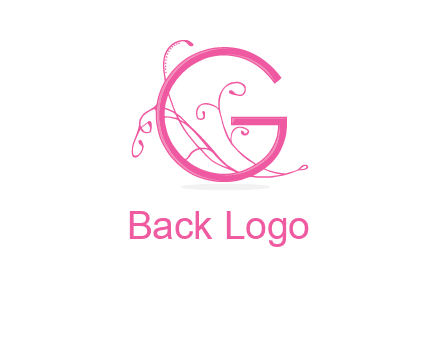 ornaments in letter g logo