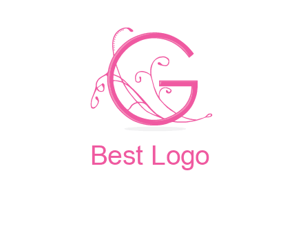 ornaments in letter g logo