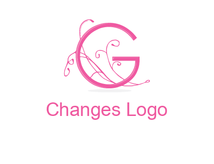 ornaments in letter g logo