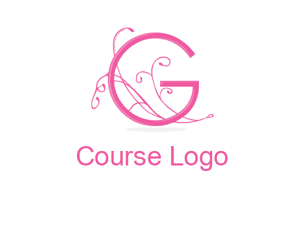ornaments in letter g logo