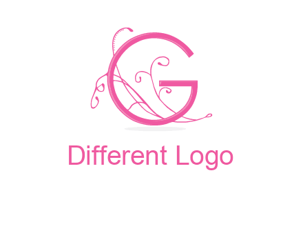 ornaments in letter g logo