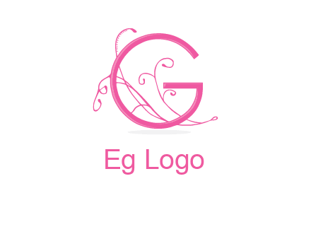 ornaments in letter g logo