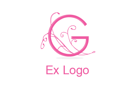 ornaments in letter g logo