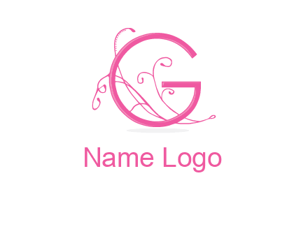 ornaments in letter g logo
